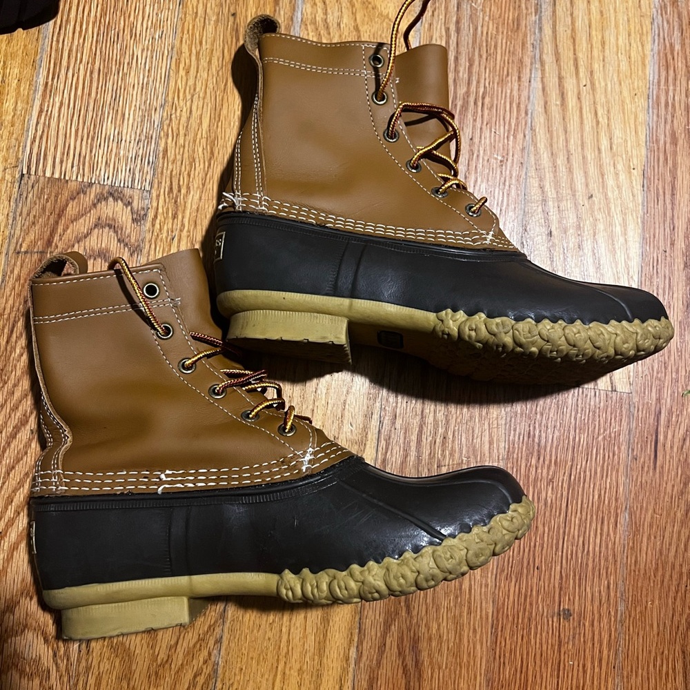 L.L. Bean Two-Tone Brown and Black Women's Duck Boots